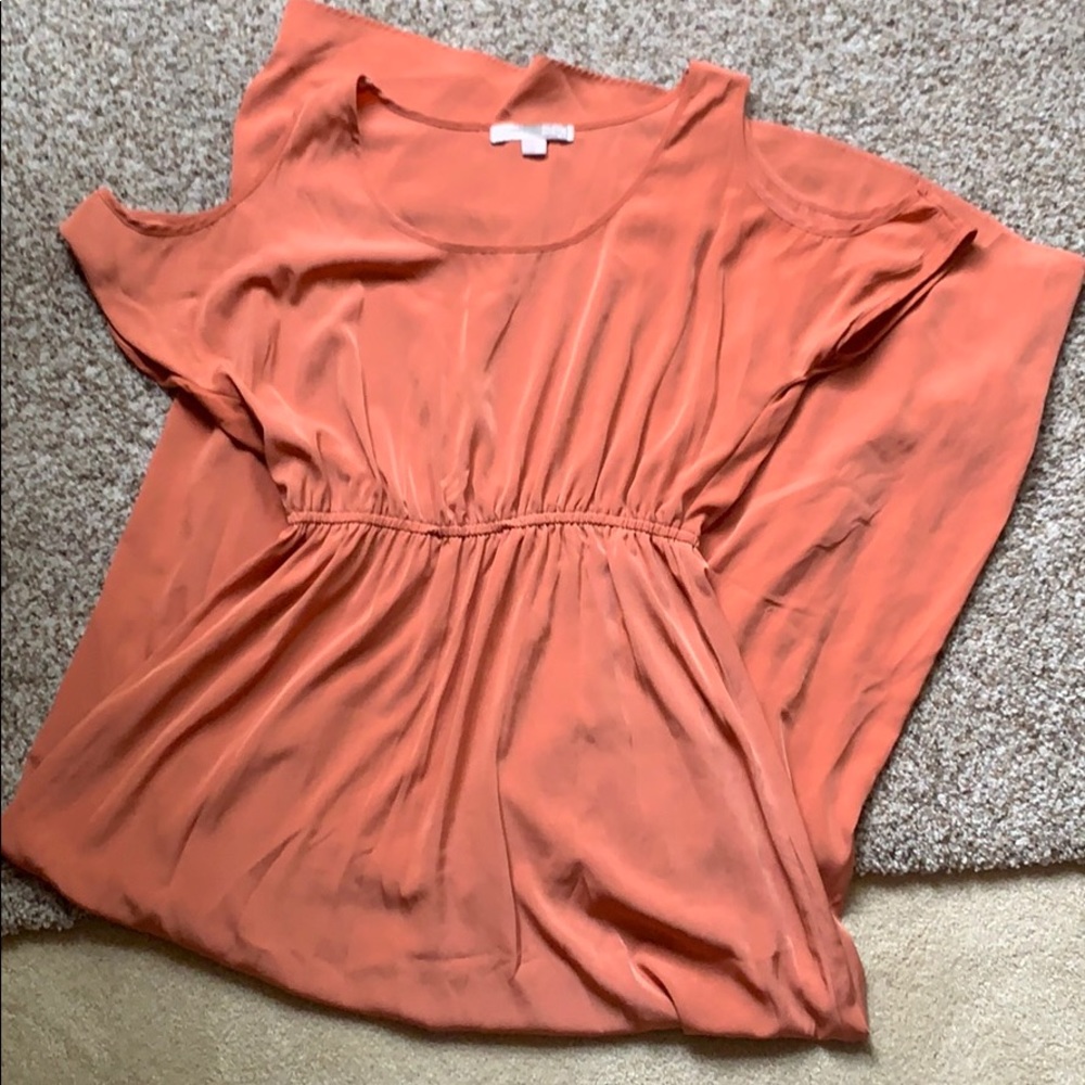 Long thin peach dress!